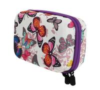 Lurrose Bolsa para Almacenar Aceites Esenciales Impresa 12 Compartimentos, Tamaño Pequeño 15 Ml, Estuche Portátil Cremallera Morada Adecuado para Viaje y Uso Diario