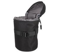 Lurrose Bolsa para Lentes de Cámara a Prueba de Golpes de Material PU, Tamaño Grande 9-16 Cm, Acolchada y Resistente al Agua, Estuche Portátil para Almacenamiento y Protección
