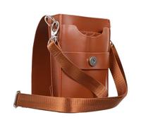Lurrose Bolsa para Tijeras de Peluquero, Bolsa para Tijeras de Peluquería de Piel de Vaca Marrón, Cinturón Ajustable para Mantener Herramientas en Su Lugar, para Peluqueros y Cosmetología
