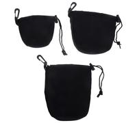 Lurrose Bolsa Protectora de Lentes de Cámara Protege contra Golpes Accidentales de Neopreno Cierre de Cordón y Clip Reforzado Pack de 3 Unidades para Uso Exterior