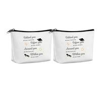Lurrose Bolsas de Maquillaje para Chicas Adolescentes 2 Piezas Frases Inspiradoras, Estuche Portátil de 22,5 X 15,9 X 5,6 Cm, Bolsa de Cosméticos Escolar Viajes, Material Duradero