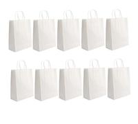 Lurrose Bolsas De Papel Artesanal 26x33x12cm 10unidades Perfectas Para Bodas Comuniones y Más