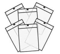 Lurrose Bolsas de PVC Transparentes Reutilizables para Borrado Seco 6 Piezas con Marcadores para Oficina Aula Material Didáctico