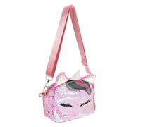 Lurrose Bolso Bandolera Unicornio para Mujer Lentejuelas Rosas, Diseño Casual de Cuero Pu, Fácil de Limpiar, Adecuado para Gimnasio y Uso Diario