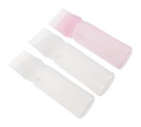 Lurrose Botella de Tinte para Cabello de Plástico 120ml Aplicador de Peine Flexible sin Dañar la Piel para Uso en Casa o Salón Paquete de 3 Piezas