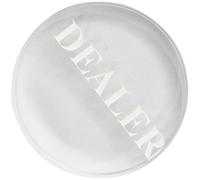 Lurrose Botón de Dealer Transparente de Póker Diseño Delicado y Compacto, Accesorio Reutilizable para Juegos de Texas Hold'em y Competiciones