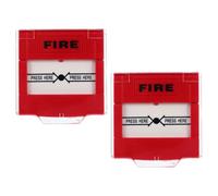 Lurrose Botón de Disparo Manual para Alarma de Incendio 2 Unidades Rojo Resistente Función de Reinicio para Uso en Hoteles y Viviendas