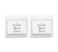 Lurrose Botón de Salida Mural para Puerta, 2 unidades con Reseteo automático y control de apertura, Interruptor para Panel de acceso, Uso Comercial en oficina, Color Blanco