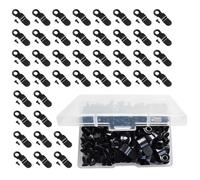 Lurrose Botones Giratorios Negros para Marcos de Fotos, 100 Unidades, Piezas de Hierro Resistentes Corrosión Tornillos para Fijación, Accesorios para Colgar Cuadros y Decorar Paredes DIY