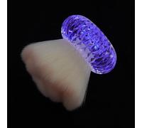 Lurrose Brocha Limpiadora de Polvo para Uñas Multifuncional con Luz, Forma de Flor, para Manicura Profesional