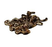 Lurrose Broche de Aleación Forma de Vaca Marrón para Mujer, Pinza Pecho Gemas de Imitación, Accesorio de Bisutería Adecuado para Ropa, Bolsos y Eventos Obsequios