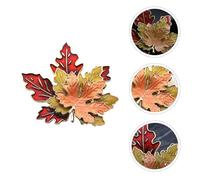 Lurrose Broche de Hoja de Arce Esmaltado de Tres Capas, Pinza para Abrigo de Aleación Galvanizada Resistente Oxidación, Accesorio Delicado para Ropa de Mujer Adecuado para Navidad y Día