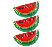 Lurrose Broche de Sandía de Dibujos Animados 3 Piezas, Clip Ligero de Aleación para Ropa, Pin Creativo para Chal y Suéter, Accesorio Colorido y Compacto para Moda Femenina
