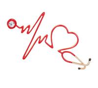 Lurrose Broche de Solapa Electrocardiograma en Aleación para Mujer, Pin de Latido del Corazón para Ropa y Bufandas, Accesorio Médico Decorativo Resistente y Seguro, Adecuado para Uso