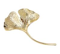 Lurrose Broche para Mujer de Hoja de Ginkgo Fácil de Poner y Quitar Accesorio Delicado y Creativo en Aleación Dorada para Decoración de Ropa