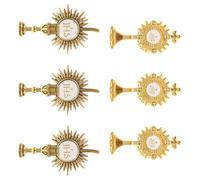 Lurrose Broches de Cruz en Aleación de Zinc 6 Unidades para Pin de Solapa y Broche Formal en Ceremonias de Comunión y Eventos Sagrados