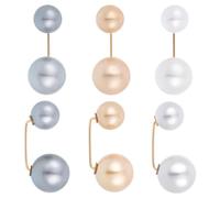 Lurrose Broches de Perlas para Mujer 6 Piezas, Imperdibles de Aleación Diseño Mixto, Pin de Solapa Ajustable para Falda y Vestido, Decoración de Cuello Color Aleatorio Varios estilos