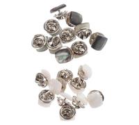 Lurrose Broches Invisibles para Ropa 20 Piezas, Botones Decorativos Cuadrados Blancos y Coloridos, sin Clavos, Accesorios de Costura para Seguridad y Protección de Prendas