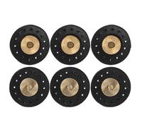 Lurrose Broches Magnéticos para Bolsos de Cuero Auténtico, 3 Unidades, Diámetro 3 Cm, Cierre Magnético Cosido a Mano para Accesorios de Bricolaje y Costura, Hebillas Resistentes Negras