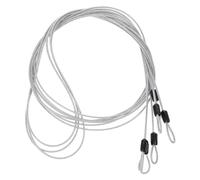 Lurrose Cable de Acero Resistente 2 Metros 3 Piezas Cuerda Flexible y Antióxido para Proyectos de Colgado de Cuadros y Barandillas de Escalera