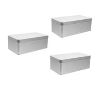 Lurrose Caja De 3 Piezas De Hojalata Tarro De Dulces Latas Con Tapas Lata De Almacenamiento De Hojalata Lata Pequeña Para Galletas Tarro Con Tapa Lata De Té Con Tapa Contenedores