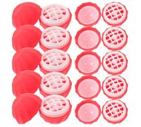 Lurrose Caja de Bálsamo Labial Esférica 10 Unidades, Envases Plásticos Rellenable Rosa, Dispensador Portátil sin Olor, Compacto para Viaje y Uso Diario