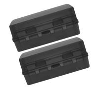 Lurrose Caja de Enchufes para Exteriores 2 Unidades, Caja de Salida Negra Resistente Intemperie, Cubierta Protectora para Cables y Tomacorrientes, Uso en Jardín y Patio