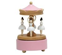 Lurrose Caja de música de Bailarina: Caja de música giratoria de Madera Hecha a Mano con Forma de Bailarina para Mujer. Elegante Caja de música de Cuerda para cumpleaños, Aniversarios, San