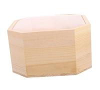 Lurrose Caja De Obsequio De Madera Tapa Transparente Forma De Octágono Para Envolver Regalos De Jabón Caja De Embalaje De Madera Para Decoración