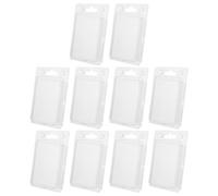 Lurrose Caja de Plástico Transparente 10 Unidades Tipo Concha Resistente a Rayaduras y Reutilizable para Embalaje de Productos Electrónicos para Uso en Hogar y Almacenamiento de Pequeñas