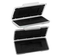 Lurrose Caja Protectora Rígida para Disco Duro M.2 Ssd, Unisex, Diseño Compacto, Anti Golpes y Resistente Al Agua, para Almacenamiento y Transporte Seguro De 2 Ssd, Colores Gris y Blanco