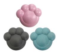 Lurrose Caja Purificadora de Aire y Material Bambú Carbón Activado y Ventosa Color Absorbe Olores 3 Piezas Forma de Garra de Gato en Arenero para Gatos Color