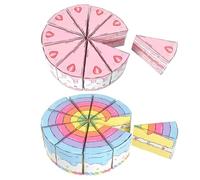Lurrose Cajas Triangulares para Dulces de Cumpleaños y Navidad 2 Juegos 20 Unidades en Total Contenedores de Papel Forma de Rebanada de Pastel Colores Rosa y Azul Ideales para Fiestas