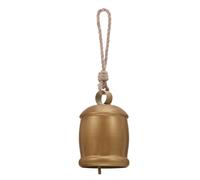 Lurrose Campana Metálica Colgante con Cuerda de Yute Campana de Vaca Decorativa Estilo Vintage para Árbol de Navidad Puerta y Decoración Rústica de Granja