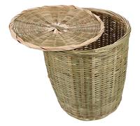 Lurrose Canasta de Almacenamiento de con Tapa Papelera para Verduras y Basura para Familiar y Decoración Natural