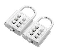 Lurrose Candado de Combinación Táctil de Aleación de Zinc 6 Teclas, Cerradura Portátil para Maleta y Casillero, Seguridad Reiniciable, 2 Unidades, Adecuado para Viaje y Almacenamiento