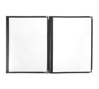 Lurrose Carpeta Fácil de Limpiar y Almacenar Plana para Menú de Pvc Transparente Hojas Sueltas Adecuado para Cocinar Cocina