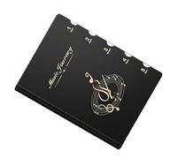 Lurrose Carpeta para Partituras de Piano en Plástico Negro con 30 Hojas, Lectura sin Reflejos y Gestión Rápida de Páginas para Práctica en Casa y Lecciones