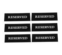 Lurrose Carteles Reservados De Acrílico 15x5 Cm Negro, Tarjeta De Mesa Reservada Para Restaurantes y Banquetes, Set De 6 Unidades Para Bodas, Fiestas y Eventos Sociales
