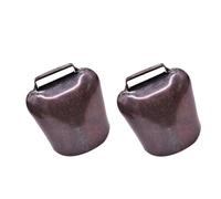 Lurrose Cascabeles Pequeños Gruesos para Animales de Granja 2 Pcs, Campanas Colgantes de Hierro en Color Bronce Rojo, Accesorio DIY para Ovejas, Caballos y Vacas, Campana Agrícola