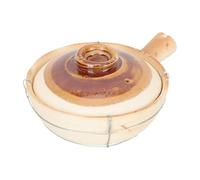 Lurrose Cazuela de Barro con Mango para Hogar Olla para Estofados y Arroz Pequeña y Multifuncional para Guisos y Sopas Tradicionales