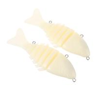 Lurrose Cebos Artificiales sin Pintar de 10cm Cuerpo Realista, Ligeros y Adecuados para Agua Dulce y Salada, Pack de 2 Unidades para Pesca Eficaz