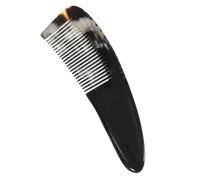Lurrose Cepillo Alisador Antiestático de Cuerno Natural con Dientes Finos para Rizos y Cabello Fino, Uso Diario para Mujeres y Hombres