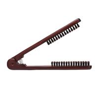 Lurrose Cepillo Alisador de Cabello Cerdas en Forma de V Herramienta de Peluquería 1 Unidad Tamaño Compacto para Alisar y Peinar Cabello Encrespado en Casa y Salón