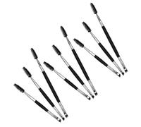 Lurrose Cepillo de Cejas Angular Profesional Doble Punta de Madera y Nylon 9piezas para Maquillaje Portátil Ocasión Especial