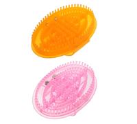 Lurrose Cepillo de Masaje Corporal de Puntos de Acupuntura 2 Unidades, Herramienta Manual Cerdas Suaves para Ducha y Spa, Masajeador de Meridianos para Aliviar Tensión Muscular, Kit