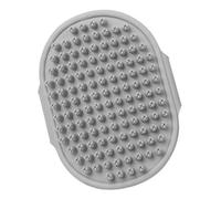 Lurrose Cepillo para Bañar y Masajear Mascotas Antideslizante, Tamaño Compacto, Color Gris, Cepillo de Limpieza para Perros y Gatos Que Elimina Pelo Muerto y Facilita el Aseo Diario