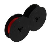 Lurrose Cinta de Tinta 2 para Máquina de Escribir Doble Carrete, Color Negro y Rojo, Recambio Compatible con Máquinas de Escribir y Sumadoras, Uso Oficina, Escuela y Hogar