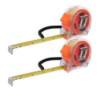 Lurrose Cinta Métrica Flexible Transparente 5 M y 19 MM Sistema Biescalar Métrico y en Pulgadas 2 Unidades Retráctil y Compacta para Construcción Sastrería y Manualidades