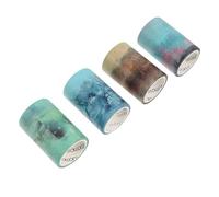 Lurrose Cinta Washi Decorativa Acuarela 4 Piezas Colores Surtidos para Scrapbooking y Diario, Cinta Adhesiva Creativa para Manualidades Artísticas y Álbumes de Recortes Color Aleatorio